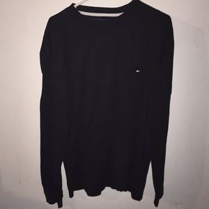 Tommy Hilfiger black log sleeve shirt